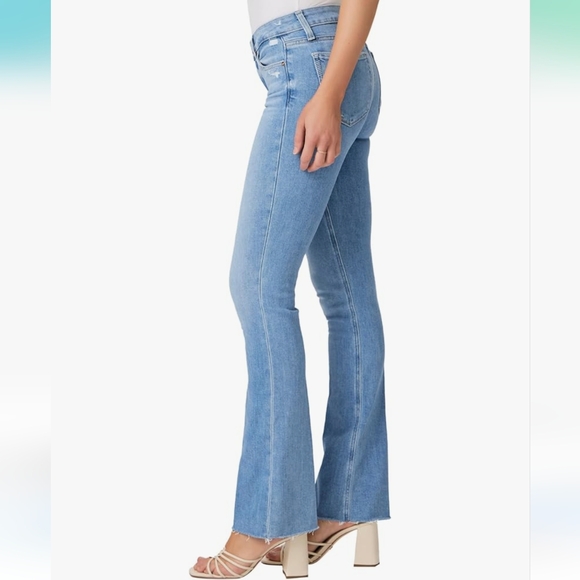 PAIGE High Rise Manhattan Bootcut Raw Him - Picture 6 of 7